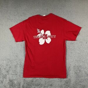 Trader Joe's Crew Member Employee Hibiscus Red Logo T-Shirt Men's MEDIUM #1872